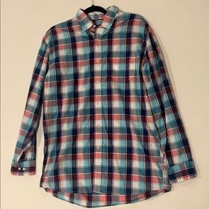 Pendleton L Mens Plaid Button Down Long Sleeve Cotton Shirt‎